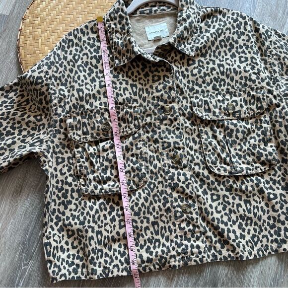 American eagle leopard print shacket boxy fit Women’s Size L - Picture 3 of 6
